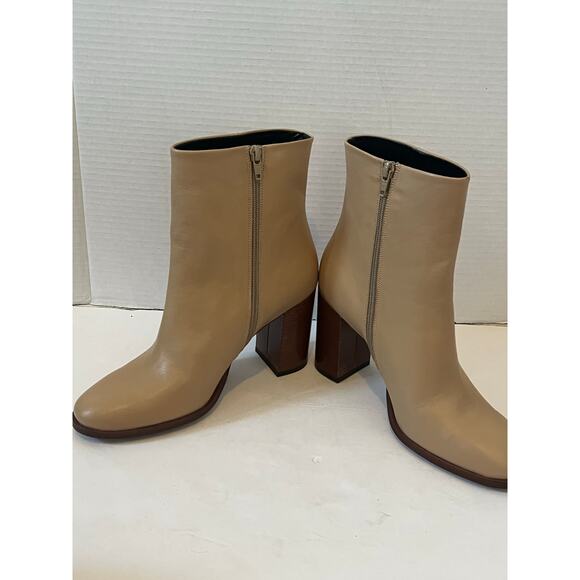 NWOT Women's Anthropologie  Heeled Tan Winter Fall Spring Boot Size 40 US 8.5 - Picture 4 of 10
